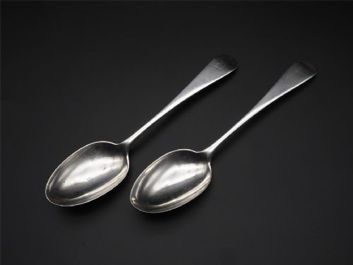 Good Pair of Scottish Silver Desert Spoons