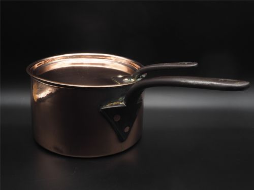 Heavy Georgian Copper Saucepan & Lid