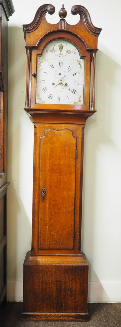 fig 1. Stunning Scottish Oak Cased Longcase Clock