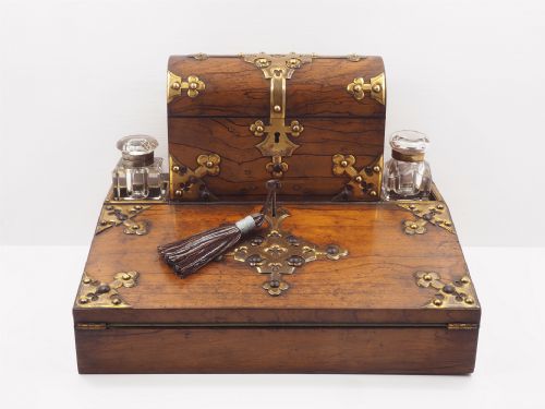Victorian Figured Walnut Writing Box