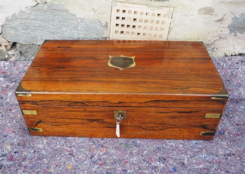 Superior Scottish Rosewood Writing Box. Mint