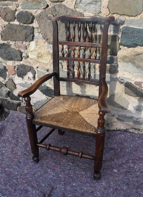 Large Lancashire Spindle Back Arm Chair