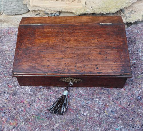Unusual Miniature Oak Bible Box