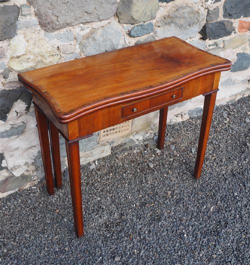 GEORGIAN SERPENTINE SHAPED TEA TABLE - ADDITIONAL PHOTO 1