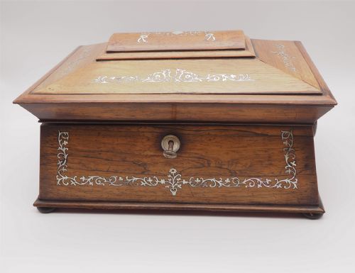 Late Regency Rosewood Jewellery Box