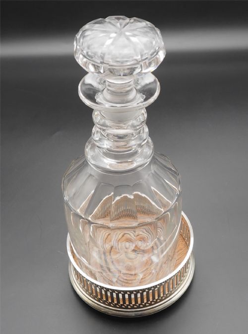Regency 3 Ring Decanter with Coaster