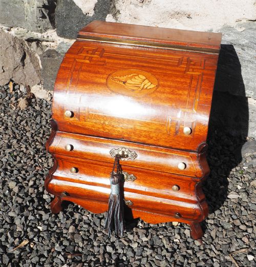 Rare Miniature Bombe Bureau Decanter Box