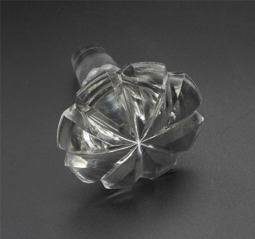 REGENCY 3 RING CUT GLASS DECANTER - ADDITIONAL PHOTO 4