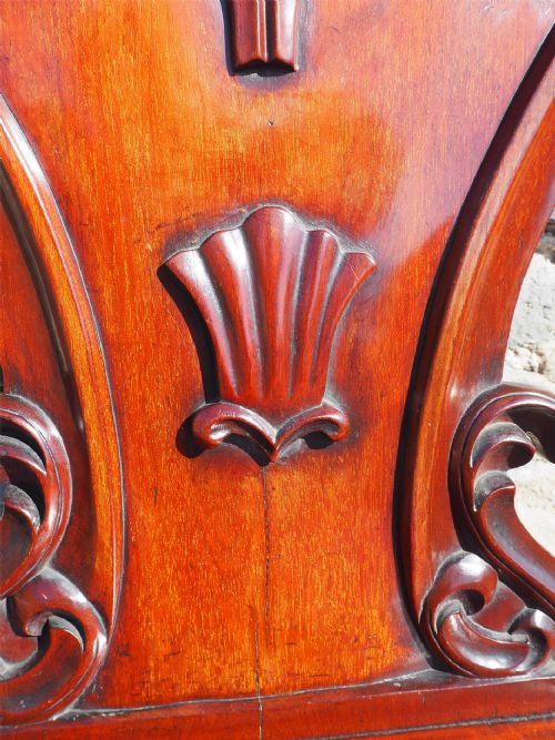 PAIR VICTORIAN MAHOGANY HALL CHAIRS - ADDITIONAL PHOTO 6