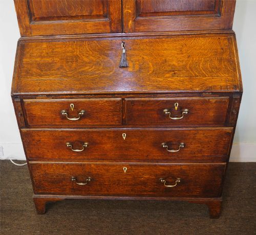 fig 1. Gorgeous Colour Oak Bureau Bookcase