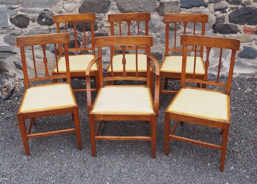 Set of 6 Georgian Elm Kitchen Chairs