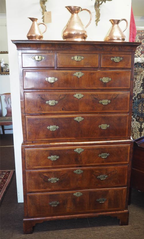 Small Size George 1st Walnut Tallboy