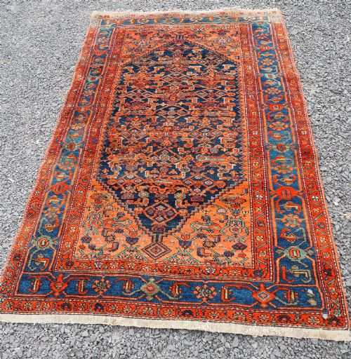 Antique Persian Hamadan Wool Rug