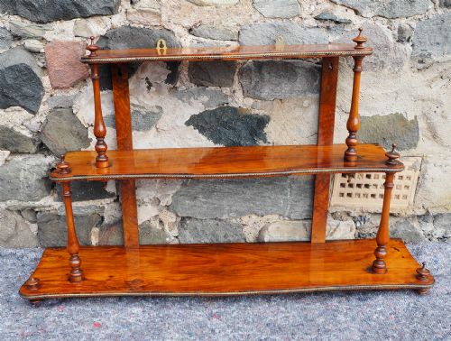 Victorian Figured Walnut Hanging Shelves