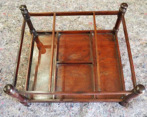 RARE GEORGIAN MAHOGANY DECANTER HOLDER - ADDITIONAL PHOTO 3