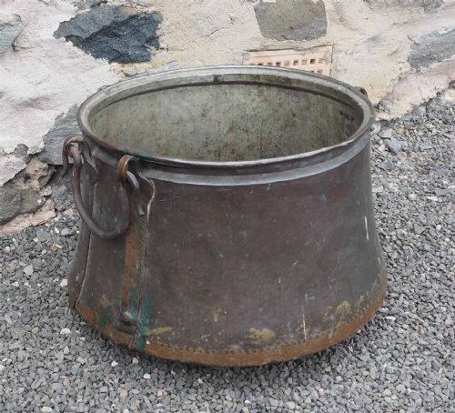 19th Century Copper & Iron Log Bin