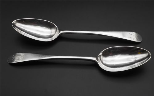 Good Pair Early Edinburgh Silver Spoons