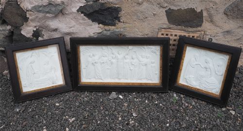Set G. Tinworth Style Plaster Plaques
