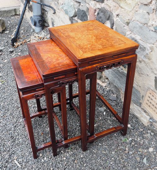Set of 3 Chinese Rosewood Tables