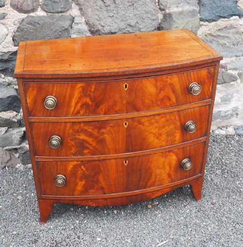 George 3rd Mahogany Bow Front Chest