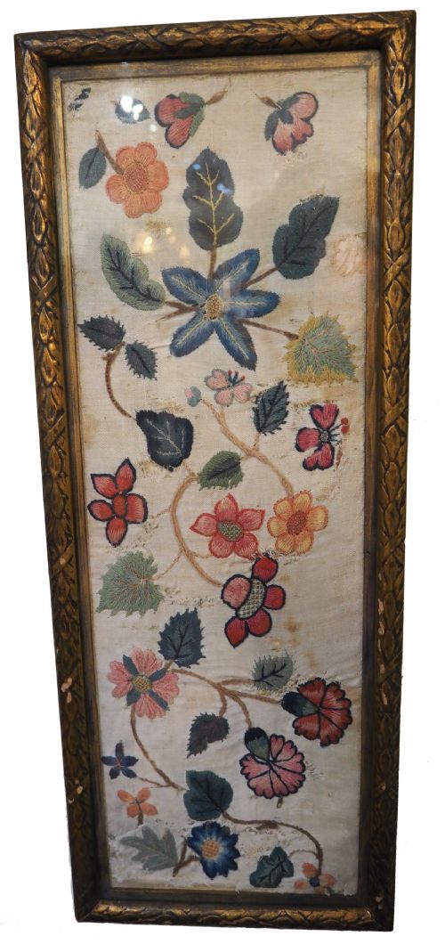 Rare 17th Century Framed Needlework
