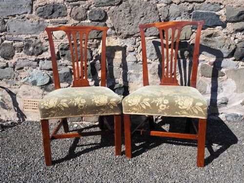 PAIR GEORGIAN COUNTRY WALNUT CHAIRS - ADDITIONAL PHOTO 1
