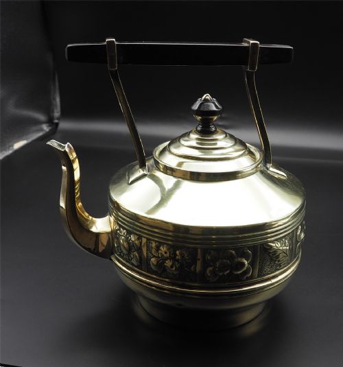 DRESSER STYLE BRASS SPIRIT KETTLE COMPLETE - ADDITIONAL PHOTO 2