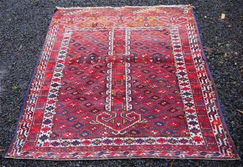 FINE ANTIQUE TURKMAN YAMUT RUG - ADDITIONAL PHOTO 1