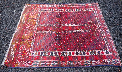 FINE ANTIQUE TURKMAN YAMUT RUG - ADDITIONAL PHOTO 2