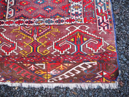 FINE ANTIQUE TURKMAN YAMUT RUG - ADDITIONAL PHOTO 3