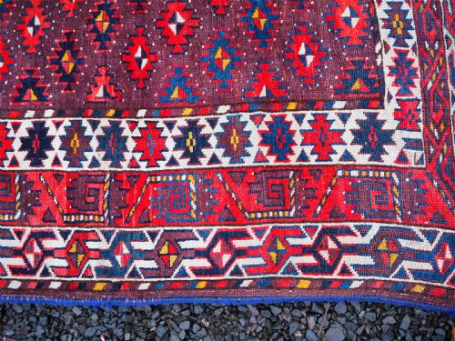 FINE ANTIQUE TURKMAN YAMUT RUG - ADDITIONAL PHOTO 5
