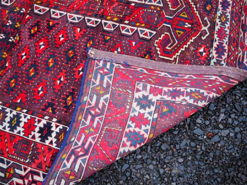 FINE ANTIQUE TURKMAN YAMUT RUG - ADDITIONAL PHOTO 6