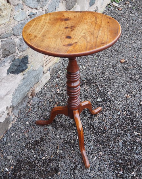 18TH CENTURY ELM TRIPOD WINE TABLE - ADDITIONAL PHOTO 1