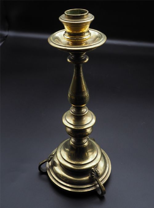 Good 19th Century Dutch Brass Candlestick