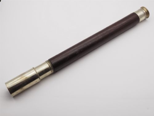 Victorian German Silver & Leather Telescope