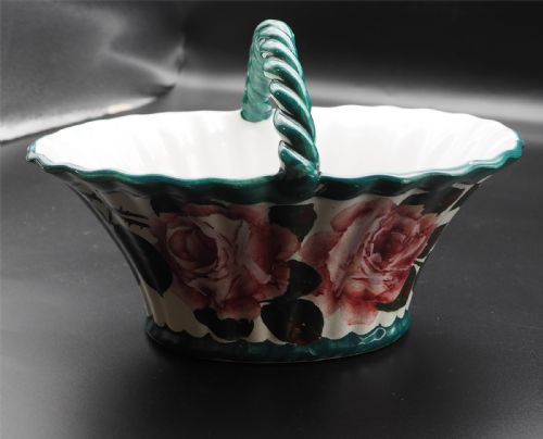 Early Scottish Wemyss Small Roses Basket