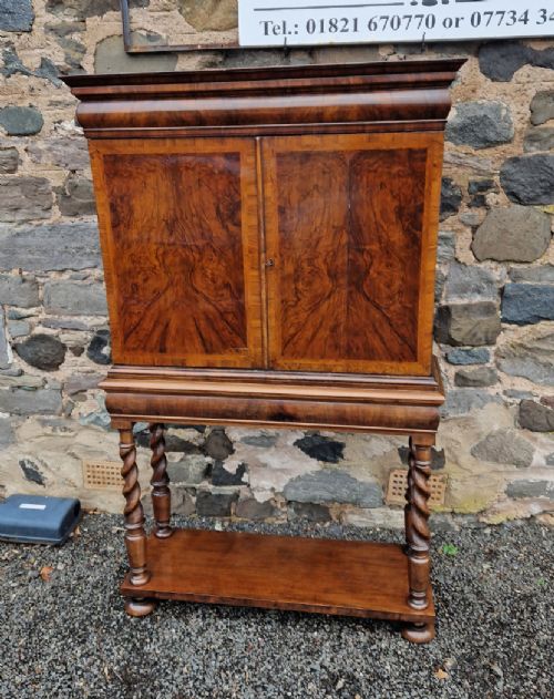 17th Century Walnut Cabinet on Stand