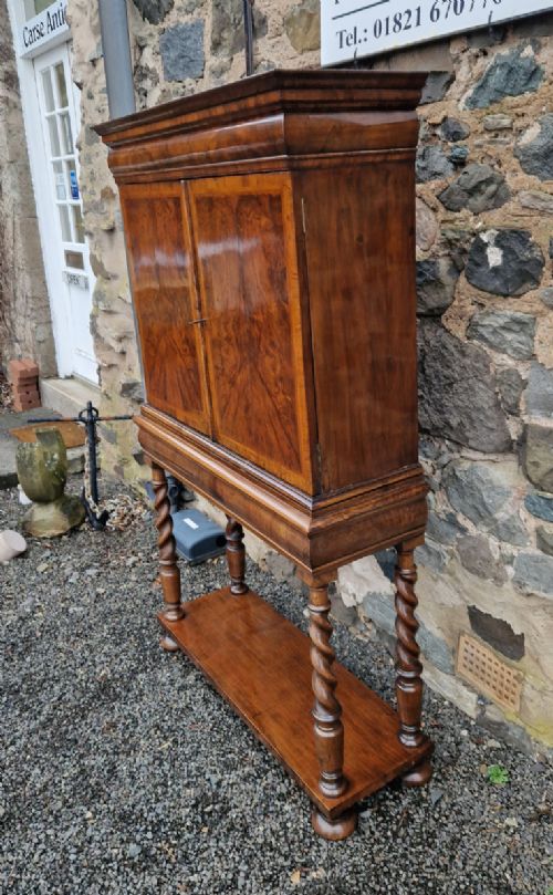 fig 1. 17th Century Walnut Cabinet on Stand