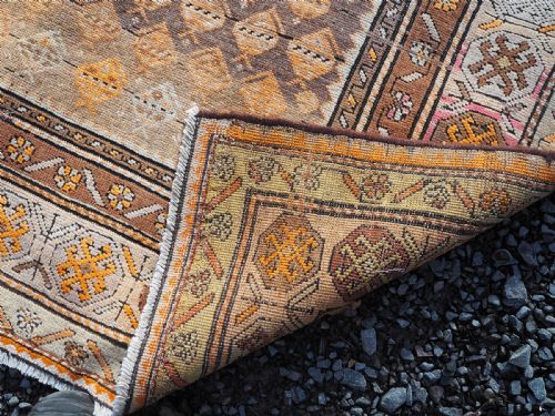 ANTIQUE AFGHAN RUNNER OF MELLOW COLOURS - ADDITIONAL PHOTO 6