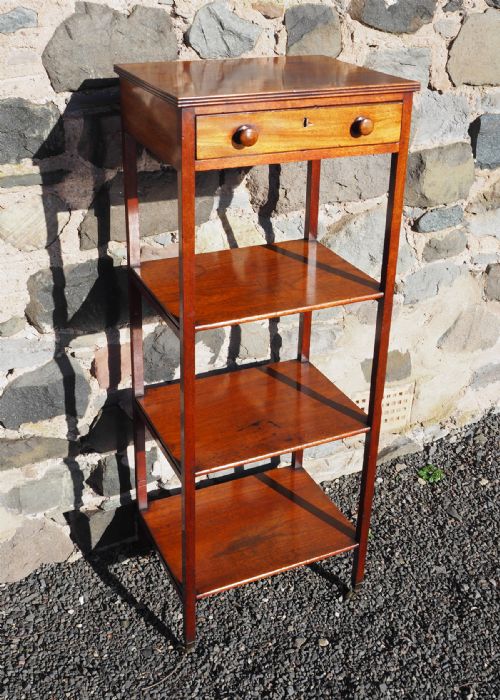 Georgian Mahogany 4 Tier Whatnot