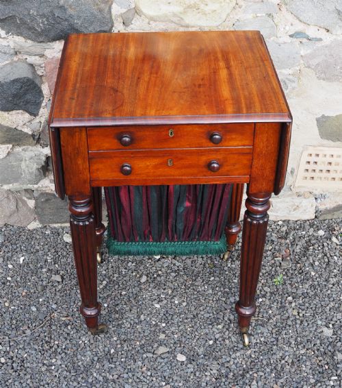 Gillows Style Mahogany Sewing Table