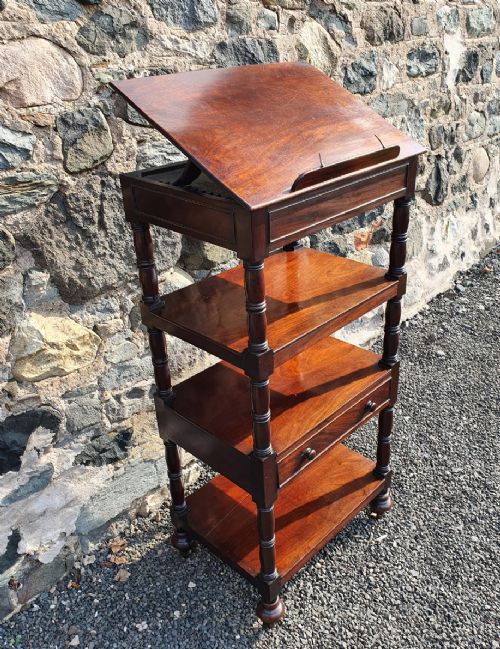 fig 1. Superb Quality Gillows Mahogany Whatnot