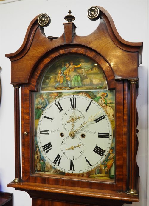 fig 1. Beautiful Scottish Mahogany Longcase Clock