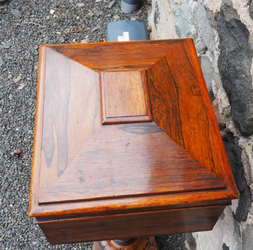 WILLIAM IV CONVERTED ROSEWOOD TEAPOY - ADDITIONAL PHOTO 3
