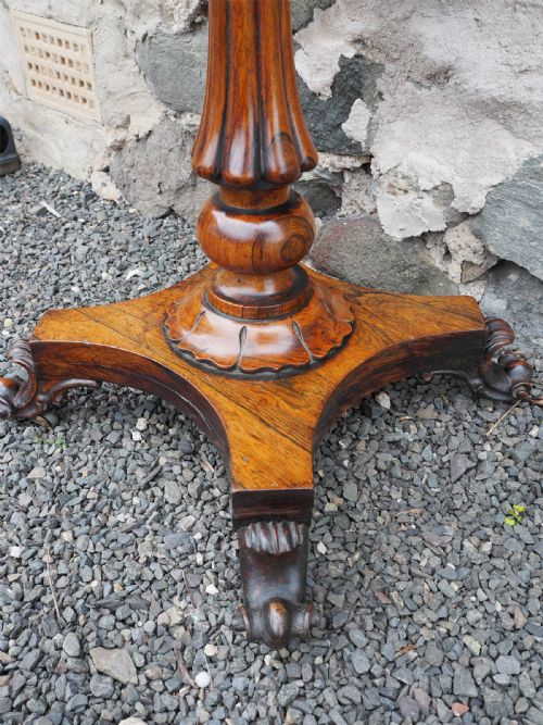 WILLIAM IV CONVERTED ROSEWOOD TEAPOY - ADDITIONAL PHOTO 4