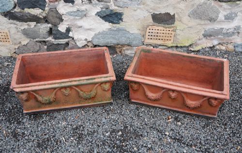 Pair of Victorian Terracotta Planters