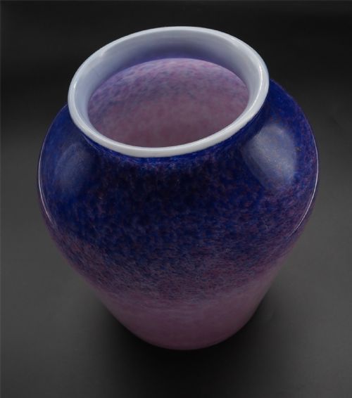 fig 1. Huge Scottish Monart Vase, Lilac & Pink