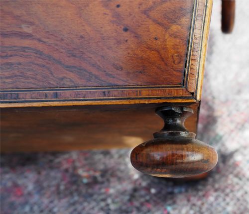 FINE REGENCY ROSEWOOD TEA CADDY COMPLETE - ADDITIONAL PHOTO 6