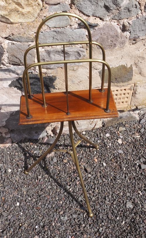 Late Victorian Brass Magazine Rack