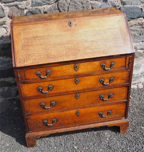 3 Foot Wide Georgian Oak Bureau
